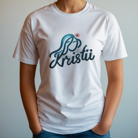 White 'Kristii' T-shirt Unisex