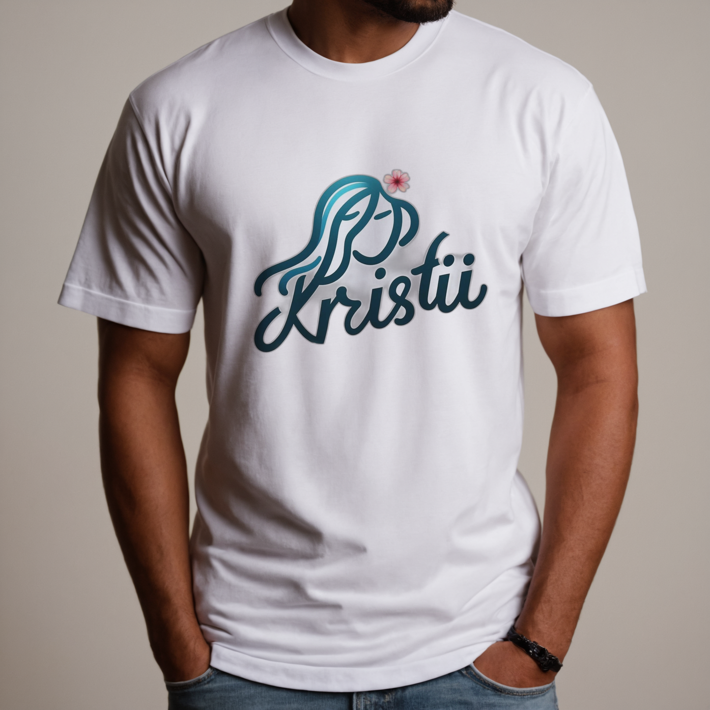 White 'Kristii' T-shirt Unisex